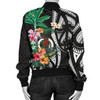 FUNSTUFFPRINT Bomber Jacket Vanuatu Coat Of Arms Polynesian With Hibiscus 3D Bomber Jacket