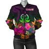 FUNSTUFFPRINT Custom Bomber Jacket Vanuatu Personalised – Summer Hibiscus 3D Bomber Jacket
