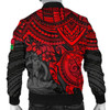 FUNSTUFFPRINT Bomber Jacket Vanuatu Polynesian – Red Turtle 3D Bomber Jacket
