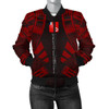 FUNSTUFFPRINT Bomber Jacket Wallis And Futuna Polynesian Tattoo Red 3D Bomber Jacket
