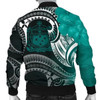 FUNSTUFFPRINT Bomber Jacketamoa – Samoa Seal Wave Style (Green) 3D Bomber Jacket