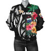 FUNSTUFFPRINT Bomber Jacketamoa Coat Of Arms Polynesian With Hibiscus 3D Bomber Jacket