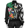 FUNSTUFFPRINT Bomber Jacketamoa Coat Of Arms Polynesian With Hibiscus 3D Bomber Jacket