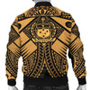 FUNSTUFFPRINT Bomber Jacketamoa Polynesian – Samoa Gold Seal with Polynesian Tattoo 3D Bomber Jacket