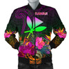 FUNSTUFFPRINT Polynesian Hawaii Kanaka Maoli Men’s Bomber Jacket – Summer Hibiscus 3D Bomber Jacket