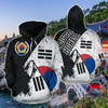 FUNSTUFFPRINT South Korea Special Grunge Flag  3D Hoodie and Zip Hoodie