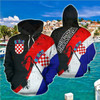 FUNSTUFFPRINT (Hrvatska) Croatia Special Grunge Flag  3D Hoodie and Zip Hoodie