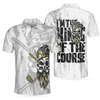 I’m The King Of The Course Golf Polo Shirt, Black And White Skull Golf Shirt For Men