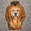 FUNSTUFFPRINT  Golden Retriever Golden Retriever 3D Hoodie and Zip Hoodie