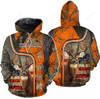 FUNSTUFFPRINT  Deer Hunting Usa Flag Camo 3D Hoodie and Zip Hoodie