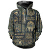 FUNSTUFFPRINT  Egyptian Hieroglyphs And Deities   3D Hoodie and Zip Hoodie