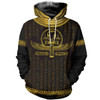 FUNSTUFFPRINT Egyptian Cross Ankh Gold   3D Hoodie and Zip Hoodie