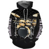 FUNSTUFFPRINT  Drums Gift    3D Hoodie and Zip Hoodie