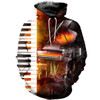 FUNSTUFFPRINT Beautiful Piano   3D Hoodie and Zip Hoodie
