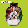 FUNSTUFFPRINT Christmas Dog Print Unisex Dog Christmas  3D Hoodie and Zip Hoodie