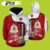 FUNSTUFFPRINT Christmas Havanese Red And White Dog Christmas  3D Hoodie and Zip Hoodie