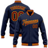 FUNSTUFFPRINT Custom Navy Crimson-Gold Bomber Full-Snap Varsity Letterman Jacket 3D Baseball Jacket