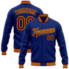 FUNSTUFFPRINT Custom Royal Crimson-Gold Bomber Full-Snap Varsity Letterman Jacket 3D Baseball Jacket