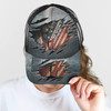 FUNSTUFFPRINT One Nation Under God With American Flag All Over Print Baseball Cap - Christian Hats For Men Women