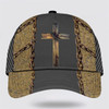 FUNSTUFFPRINT Cross Wooden Baseball Cap - Christian Hats for Men and Women