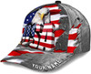 FUNSTUFFPRINT American Flag Bad Eagle Custom Name Baseball Cap - Christian Hats for Men and Women