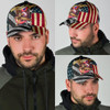 FUNSTUFFPRINT One Nation Under God Cross Eagle Classic Hat All Over Print - Christian Hats for Men and Women