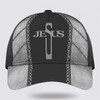 FUNSTUFFPRINT Jesus With Cross Classic Hat All Over Print - Christian Hats for Men and Women