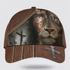 FUNSTUFFPRINT Lion Crucifixion Of Jesus Classic Hat All Over Print - Christian Hats for Men and Women