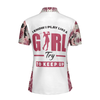 I Golf Like A Girl Try To Keep Up Flower Seamless Pattern Short Sleeve Women Polo Shirt, Golf Shirt For Ladies, Unique Female Golf Gift