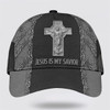 FUNSTUFFPRINT Jesus Is My Savior Cross Baseball Cap - Christian Hats for Men and Women
