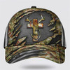 FUNSTUFFPRINT Jesus Hunting Fishing Camo Baseball Cap - Christian Hats for Men and Women