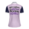 You Picked The Wrong Girl Lupus Awareness Short Sleeve Women Polo Shirt, Purple Lupus Awareness Month Shirt - Perfect Gift For Women