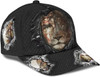 FUNSTUFFPRINT Jesus Christ And Lion Half Face Baseball Cap - Christian Hats for Men and Women