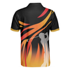 Golf In Passion Golf Men Polo Shirt, Black Flame Golf Shirt For Men, Cool Gift For Golfers