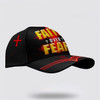 FUNSTUFFPRINT Faith Over Fear Cross Baseball Cap - Christian Hats for Men and Women