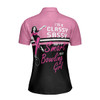 Black And Pink Bowling Women Polo Shirt, I'm A Classy Sassy Bowling Girl Bowling Short Sleeve Shirt, Bowling Gift For Ladies, Gift For Bowling Lovers
