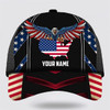 FUNSTUFFPRINT Custom Name American Flag Eagle Baseball Cap - Christian Hats for Men and Women