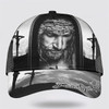 FUNSTUFFPRINT Crucifixion Of Jesus Faith Over Fear Baseball Cap - Christian Hats for Men and Women
