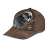 FUNSTUFFPRINT Skull Faith Over Fear Classic Cap - 3D Full Print Skull Cap Hat Leather Pattern