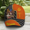 FUNSTUFFPRINT Personalized Patriotic American Eagle With Cross Baseball Cap