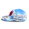 FUNSTUFFPRINT One Nation Under God Baseball Cap For Jesus Lovers Drawing Vector Style Blue
