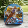 FUNSTUFFPRINT God Bless America Bald Eagle Baseball Cap