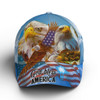 FUNSTUFFPRINT God Bless America Bald Eagle Baseball Cap