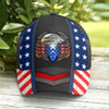 FUNSTUFFPRINT Eagles America US Flag Metallic Baseball Cap