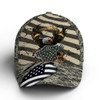 FUNSTUFFPRINT Eagle Veteran US Flag Camo Pattern Baseball Cap
