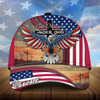 FUNSTUFFPRINT Customized One Nation Under God Baseball Classic Cap - Independence Day Cap Hat Eagle American Cap