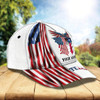 FUNSTUFFPRINT Custom With Name Texas Baseball Cap Hat - American Support Texas 3D Cap Hat - Eagle Texas Cap Hat