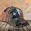 FUNSTUFFPRINT Custom With Name Texas Baseball Cap Hat - American Support Texas 3D Cap Hat - Eagle Texas Cap Hat-SBC-10184