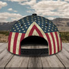 FUNSTUFFPRINT Custom With Name Texas Baseball Cap Hat - American Support Texas 3D Cap Hat - Eagle Texas Cap Hat-SBC-10185