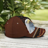 FUNSTUFFPRINT Custom American Pride Eagle Leather Style Baseball Cap